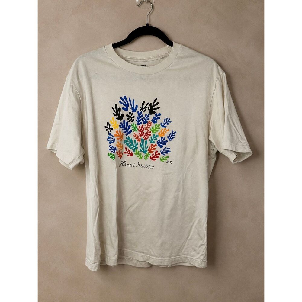Uniqlo Large Henri Matisse UT Graphic T-Shirt Art Print Cotton Ivory Tee
